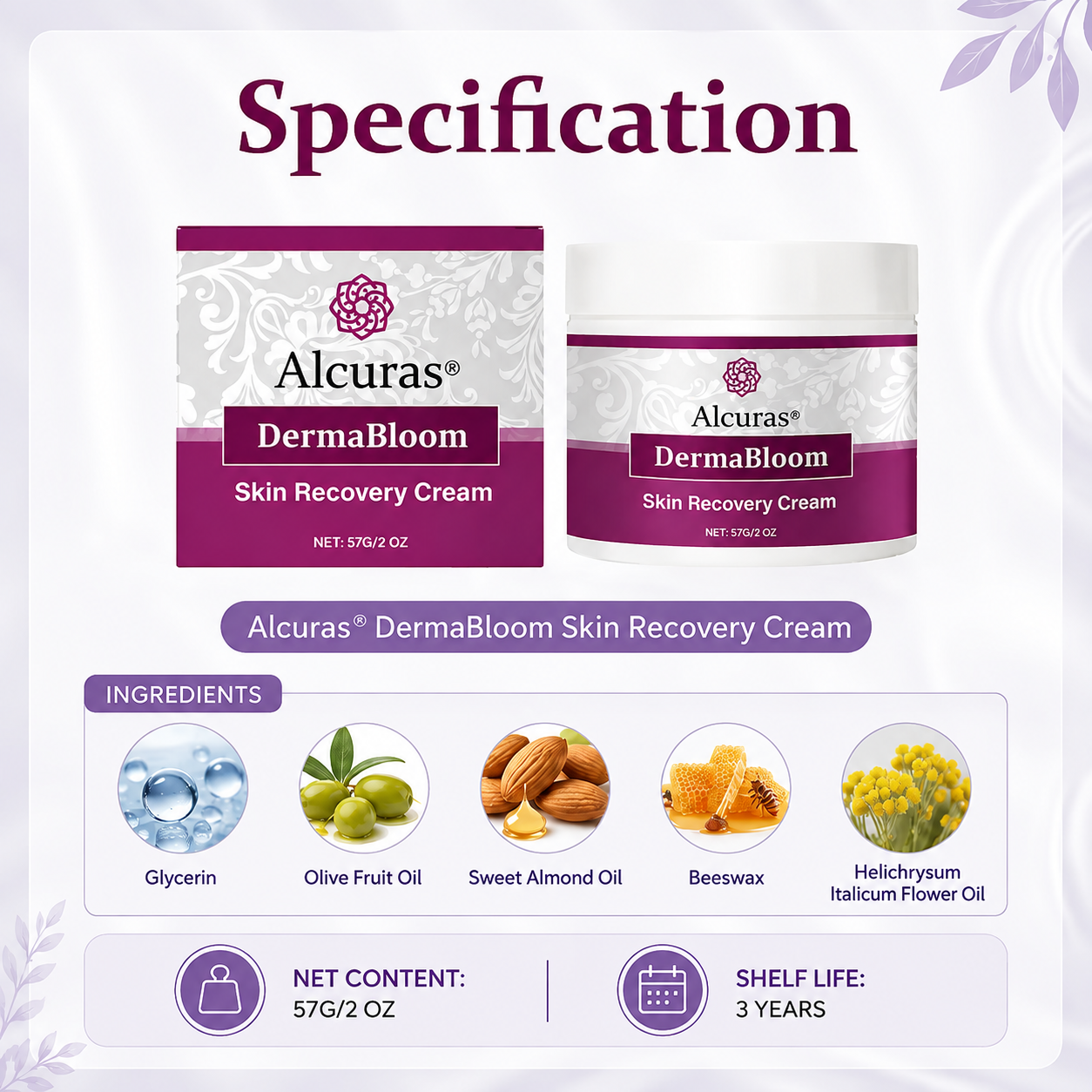 Alcuras® DermaBloom Skin Recovery Cream