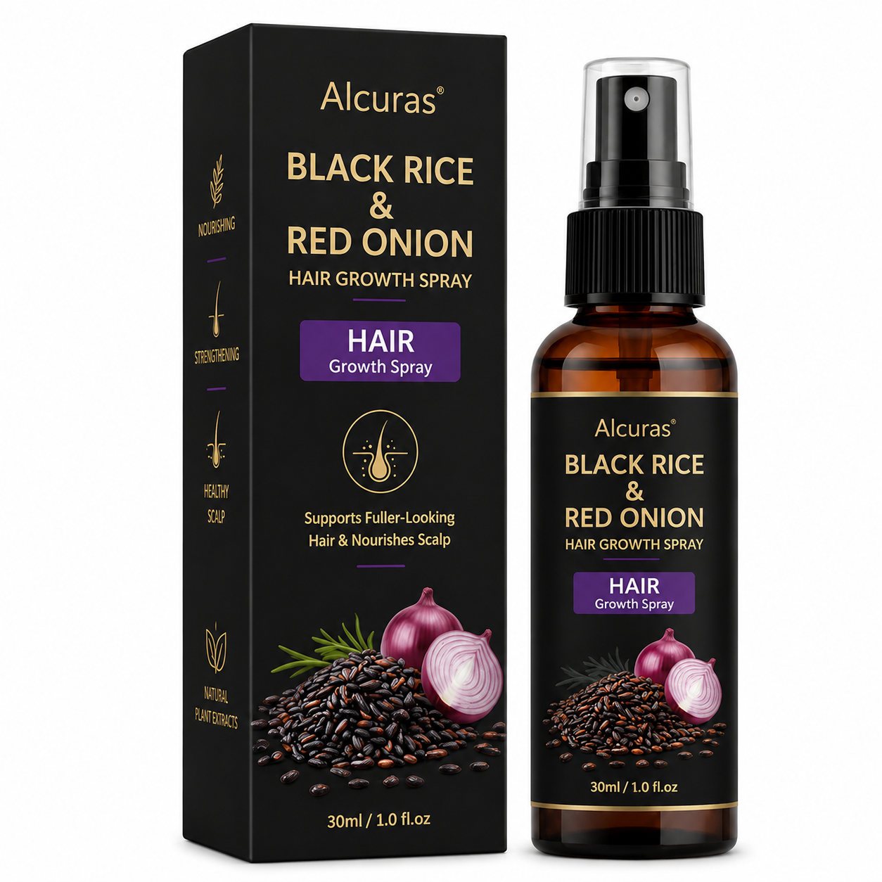 š„AlcurasĀ® Black Rice & Red Onion Hair Growth Spray
