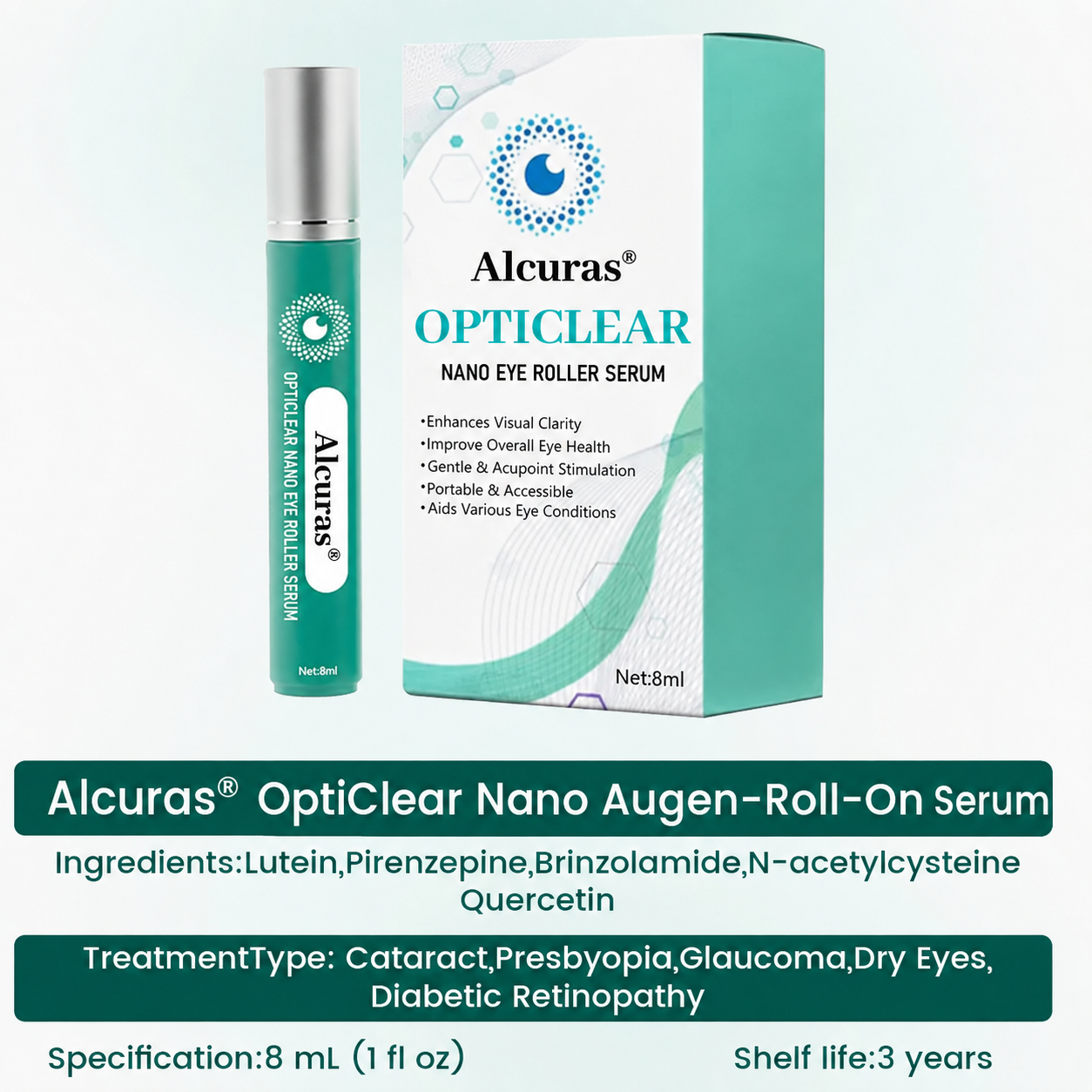 Alcuras® OptiClear Nano Eye Roller Serum