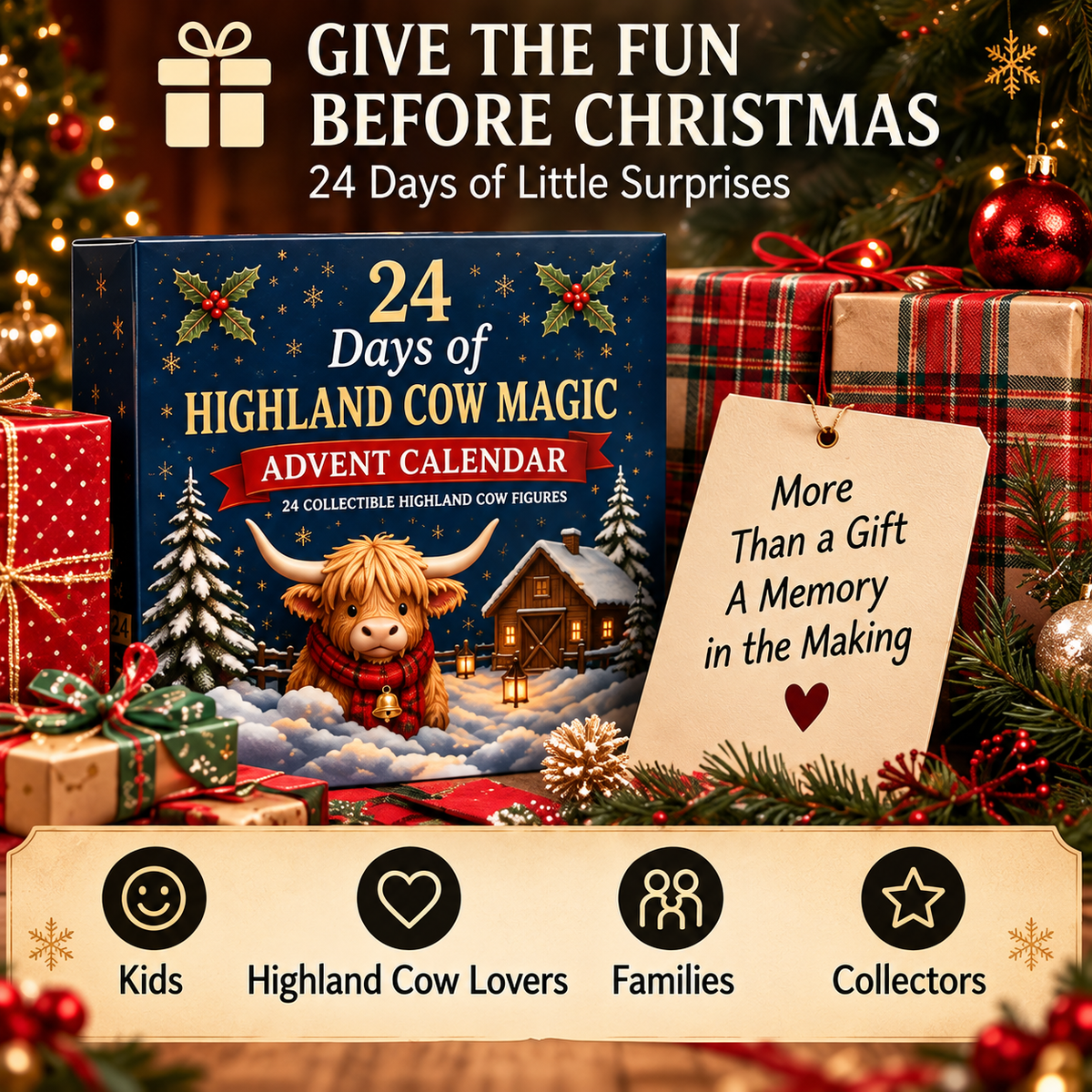 โณ Last Day 49% OFF โ๐ฎ24-Day Highland Cow Advent Calendar