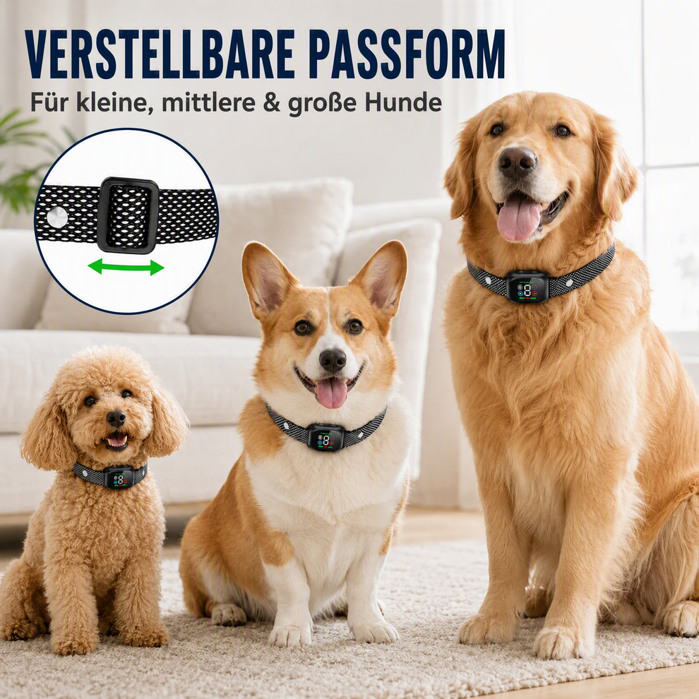 đ Anti-Bell-Halsband fĂŒr Hunde â Vibration & Piepton, ohne Strom â 4 Trainingsmodi & IP67 wasserdicht