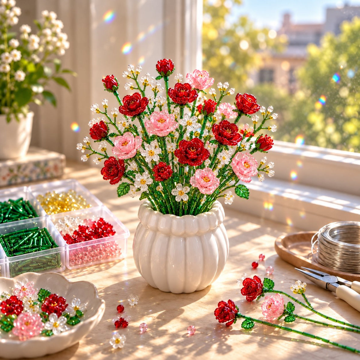 🌷Beaded Wildflower Bouquet Kit DIY