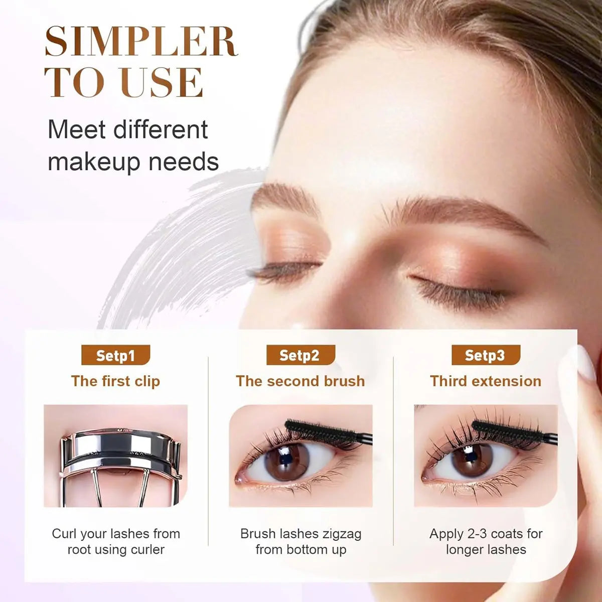 Lengthening And Curling Long-lasting Mascara, Waterproof & Sweatproof