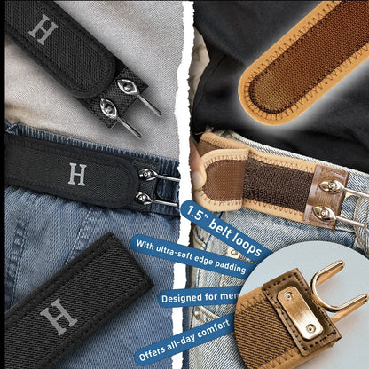 BUY 1 GET 1 FREE⏰Tactical Metal Hook Elastic Belt (Unisex) - No Buckle Invisible Design | Soft Adjustable Side