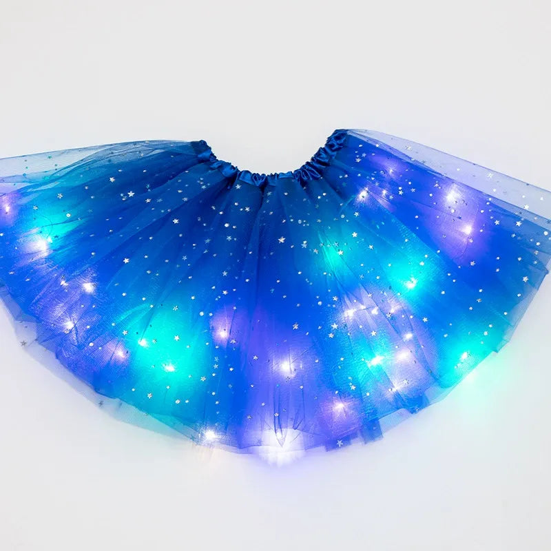 Final Clearance!🌟 Princess Glow LED Skirt | Soft, Safe & Stretchy for All-Day Play– Last Chance at This Price!