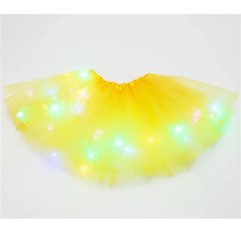 Final Clearance!🌟 Princess Glow LED Skirt | Soft, Safe & Stretchy for All-Day Play– Last Chance at This Price!