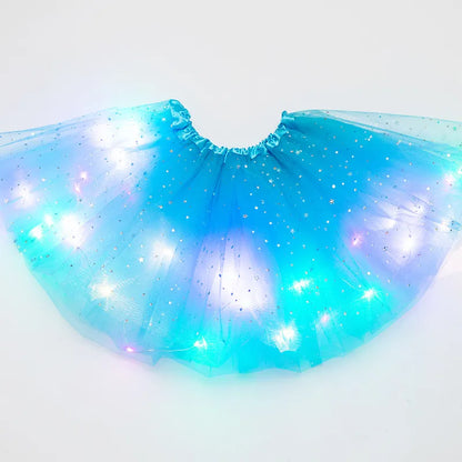 Final Clearance!🌟 Princess Glow LED Skirt | Soft, Safe & Stretchy for All-Day Play– Last Chance at This Price!