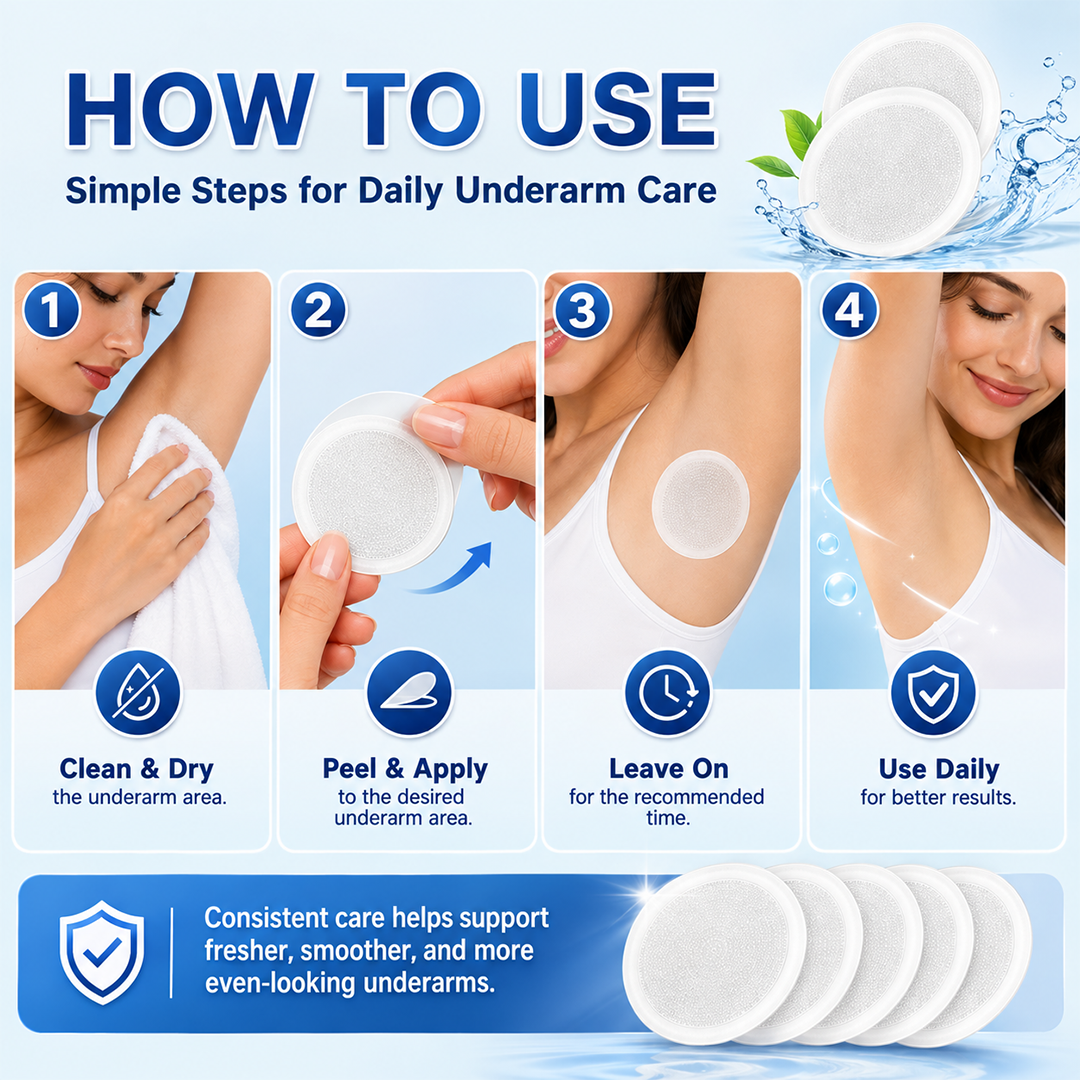 Alcuras® 2-in-1 Nano Underarm Deodorizing & Melanin-Control Patches