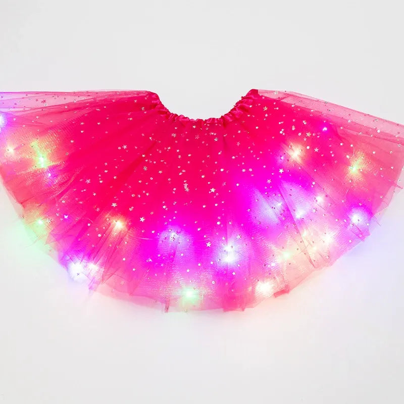 Final Clearance!🌟 Princess Glow LED Skirt | Soft, Safe & Stretchy for All-Day Play– Last Chance at This Price!