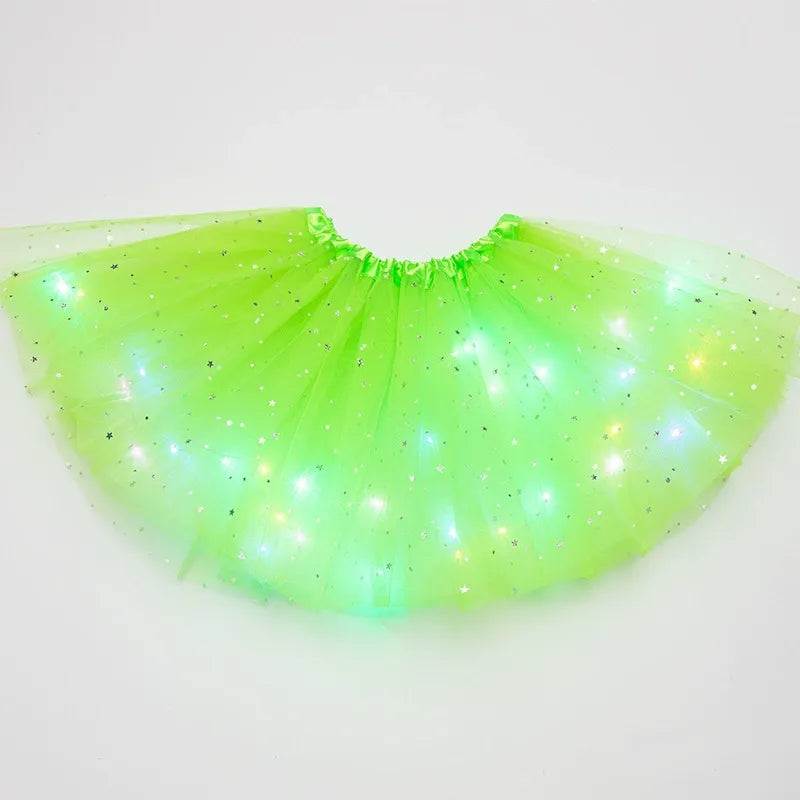 Final Clearance!🌟 Princess Glow LED Skirt | Soft, Safe & Stretchy for All-Day Play– Last Chance at This Price!