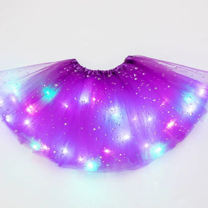 Final Clearance!🌟 Princess Glow LED Skirt | Soft, Safe & Stretchy for All-Day Play– Last Chance at This Price!