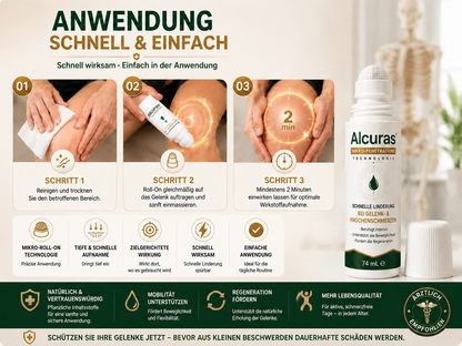 Alcuras® 0,05 mm Mikro-Nadel-Roller zur Unterstützung der Knochen- und Gelenkregeneration (0.05mm)