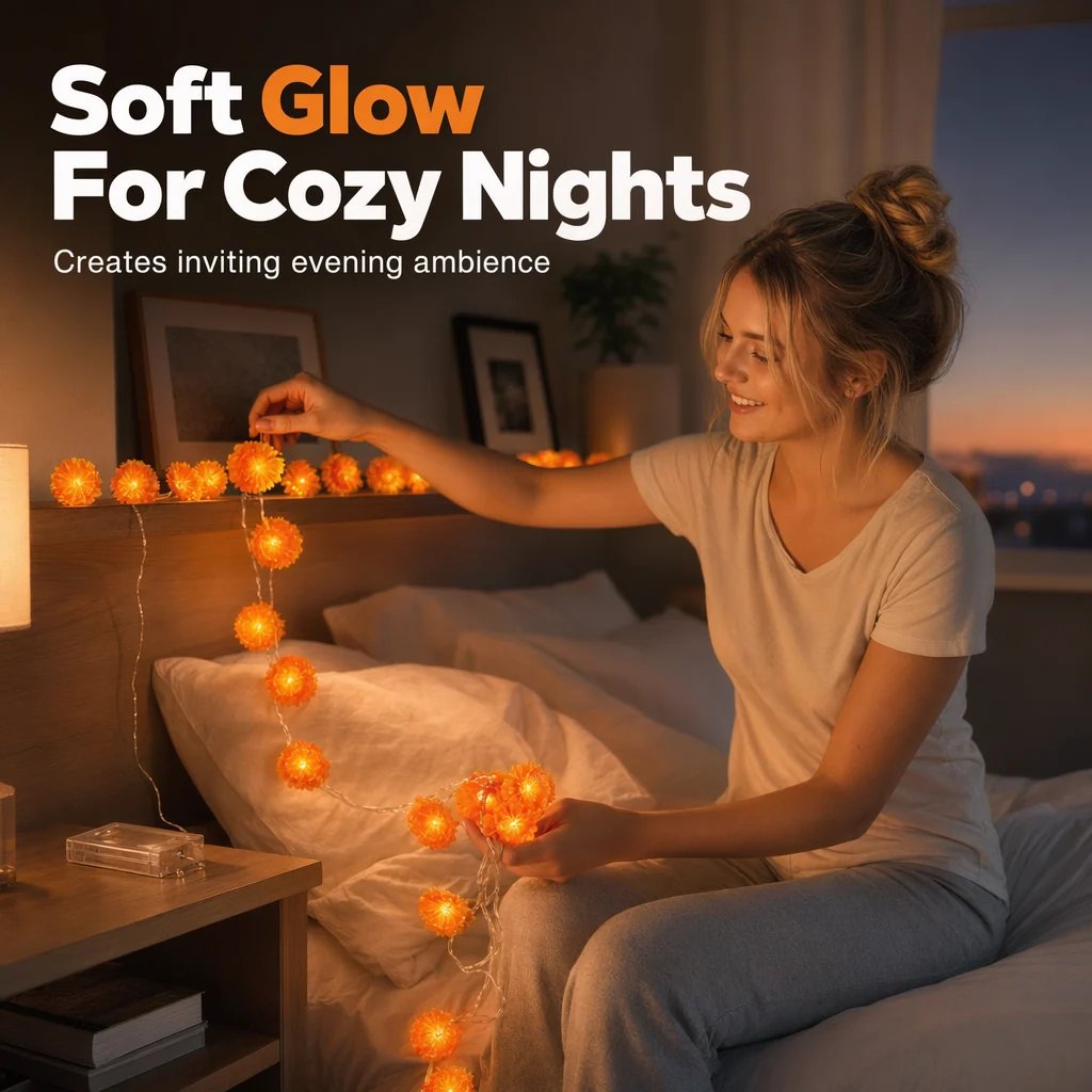 ✨LAST DAY SPECIAL 50% OFF! 🎃Artificial Marigold Flower LED String Lights