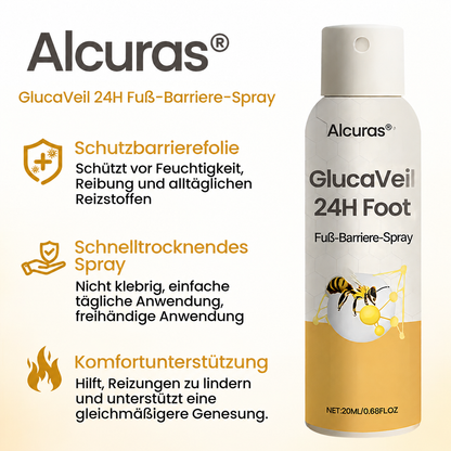 Alcuras® GlucaVeil 24H Fuß-Barriere-Spray