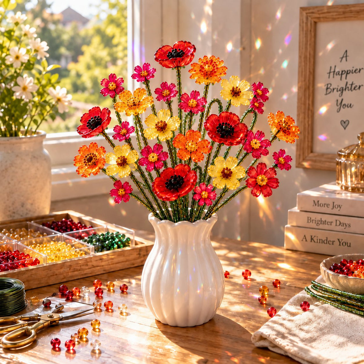 🌷Beaded Wildflower Bouquet Kit DIY