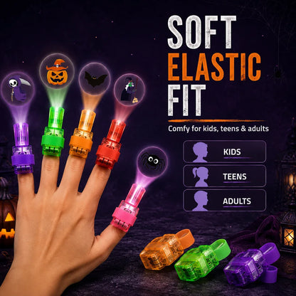 🎃 Spooky Pattern Finger Projector Lights (36 Pcs)