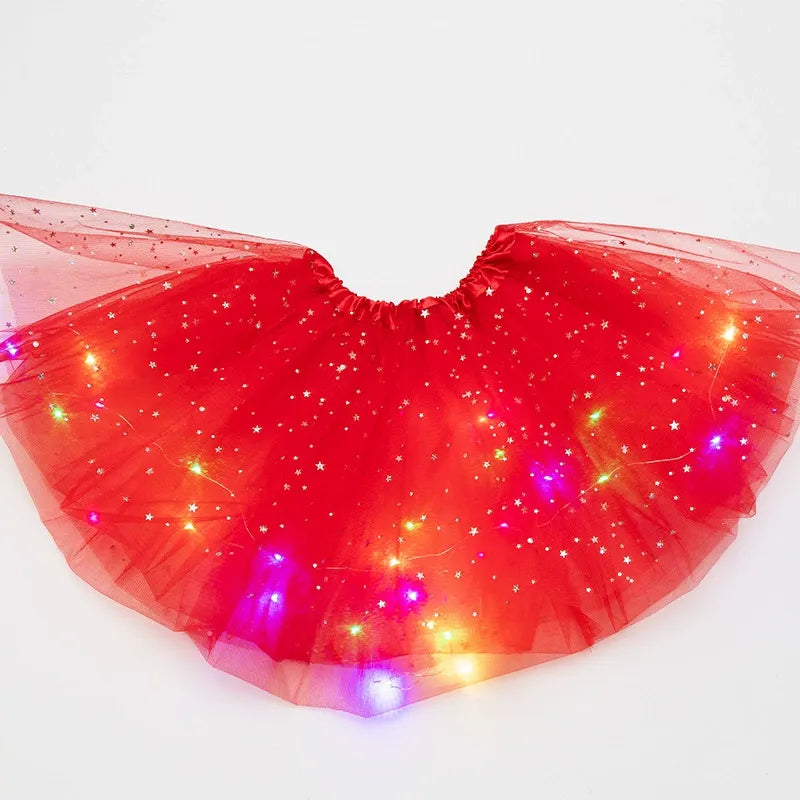 Final Clearance!🌟 Princess Glow LED Skirt | Soft, Safe & Stretchy for All-Day Play– Last Chance at This Price!
