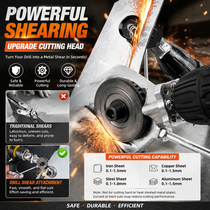 🔩 Metal Shear Drill Attachment