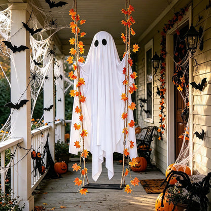 🎃Halloween Early Sale👻 LED Light-Up Swinging Ghost Halloween Decoration
