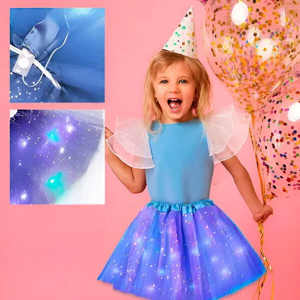 Final Clearance!🌟 Princess Glow LED Skirt | Soft, Safe & Stretchy for All-Day Play– Last Chance at This Price!