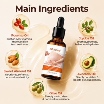 Alcuras® SilkStretch Natural Stretch Mark & Scar Oil ( Imported )