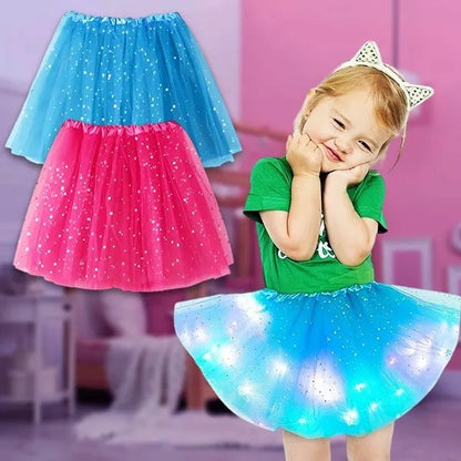 Final Clearance!🌟 Princess Glow LED Skirt | Soft, Safe & Stretchy for All-Day Play– Last Chance at This Price!