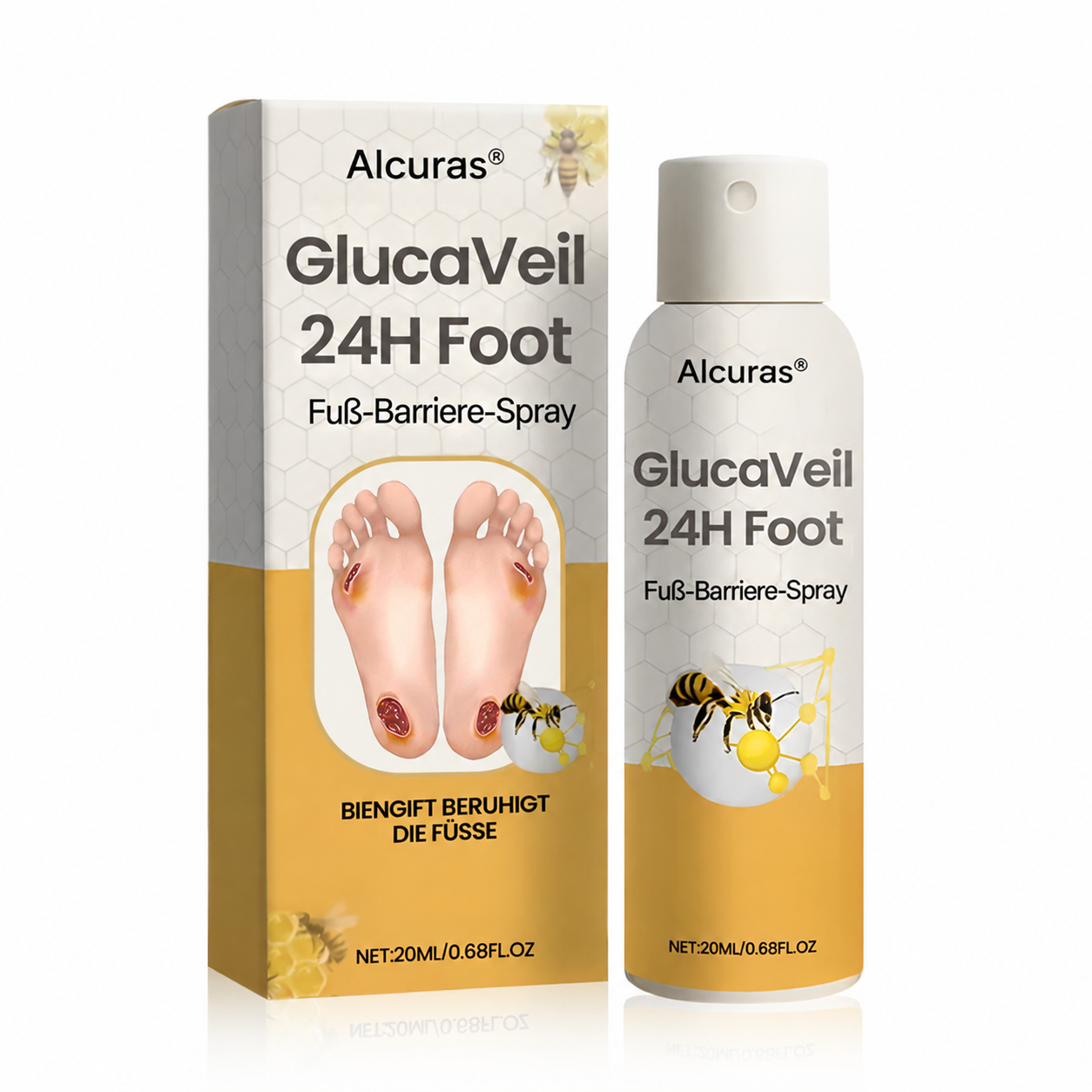 Alcuras® GlucaVeil 24H Fuß-Barriere-Spray