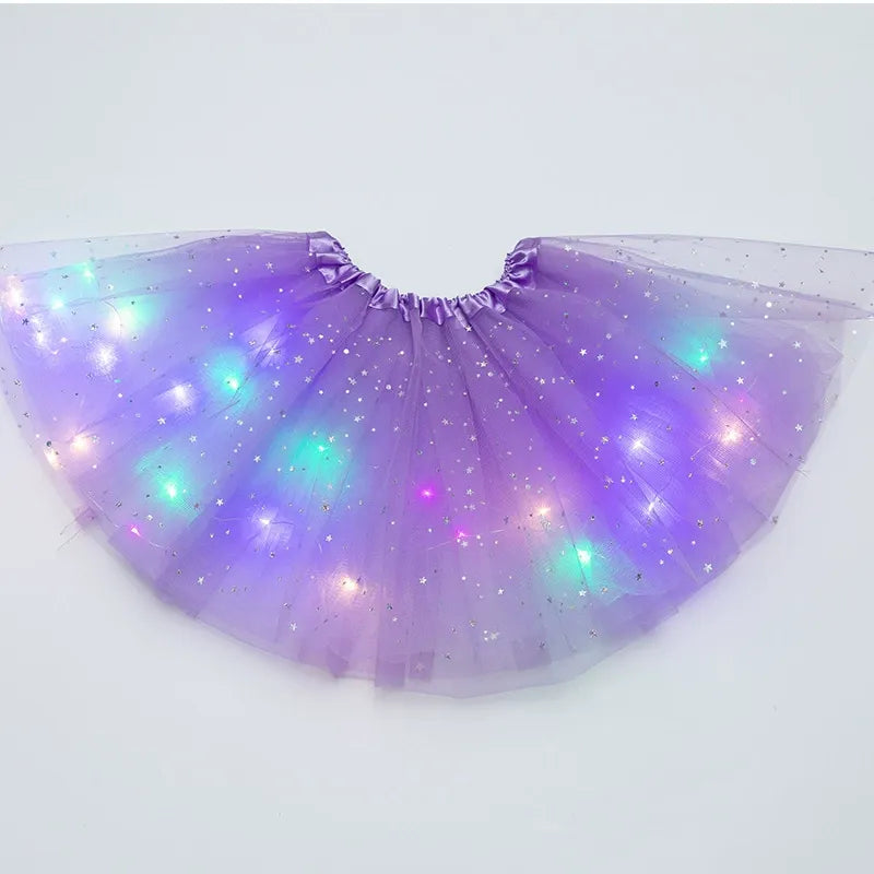 Final Clearance!🌟 Princess Glow LED Skirt | Soft, Safe & Stretchy for All-Day Play– Last Chance at This Price!