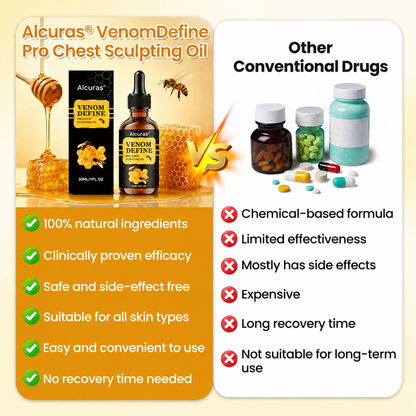 🔥🔥 MEN’S CHEST-CONTOUR UPGRADE💪 Alcuras®  VenomDefine Pro Chest Sculpting Oil 🐝 Daily Bee Venom Support for a Firmer-Looking, More Defined Chest