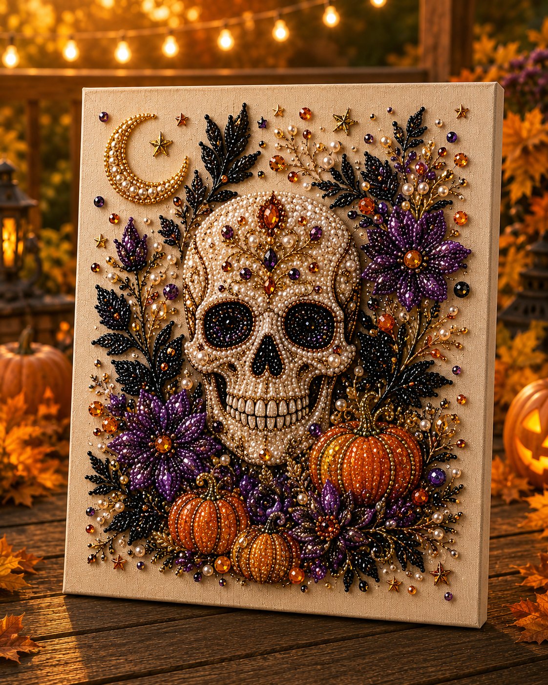 🔥HALLOWEEN SALE 👻✨ Halloween Pearl Art DIY Kit – Turn Tiny Pearls into Spooky-Cute Magic