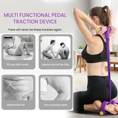 💥 2026 Latest 8-Tube Pedal Resistance Device 💪 Portable Home Workout Fitness Equipment