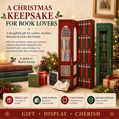 📚 25-Day Christmas Book Advent Calendar with Miniature Book Ornaments