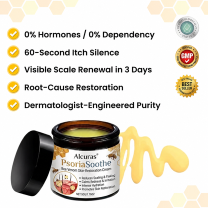 Alcuras® PsoriaSoothe Bee Venom Skin-Restoration Cream
