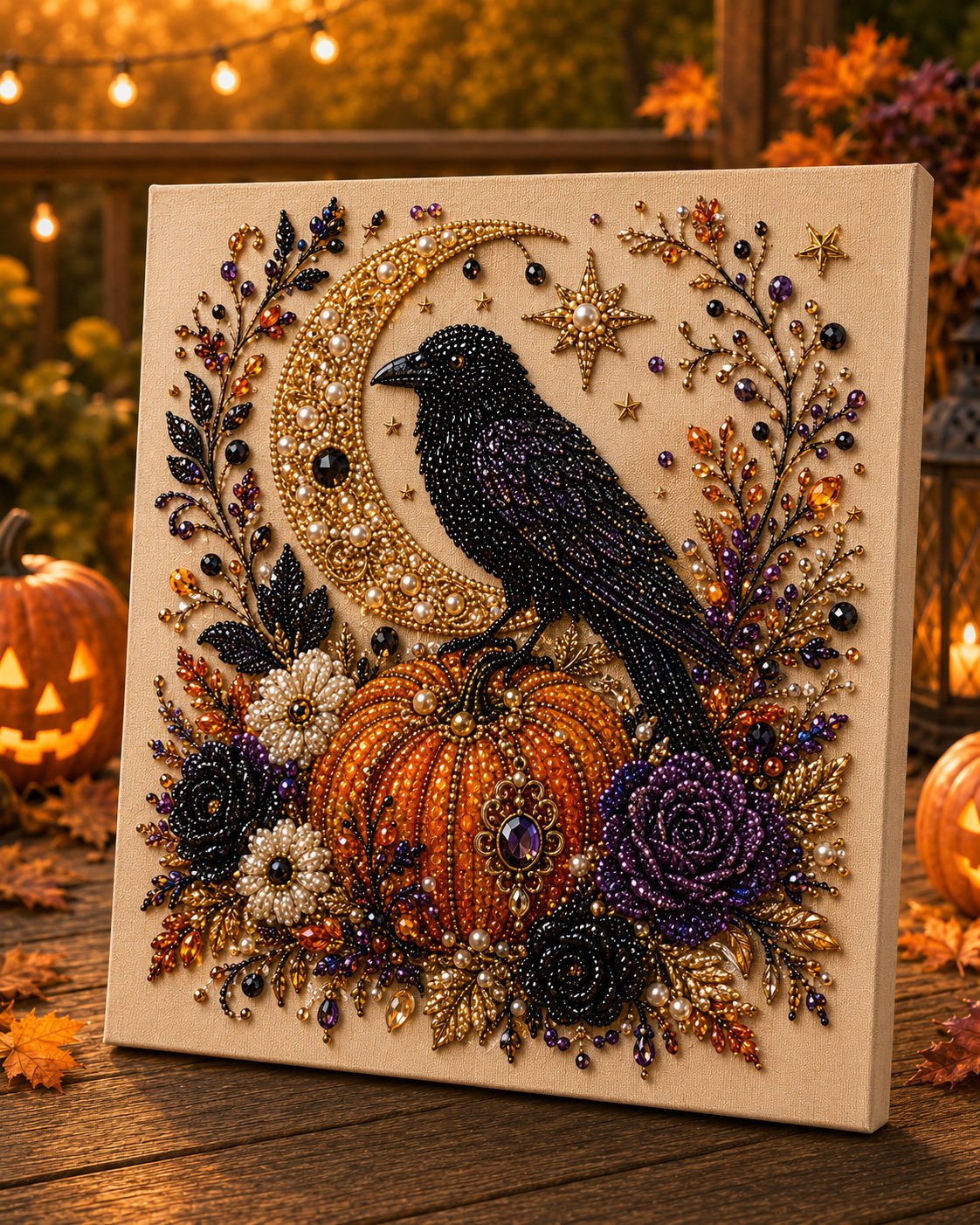 🔥HALLOWEEN SALE 👻✨ Halloween Pearl Art DIY Kit – Turn Tiny Pearls into Spooky-Cute Magic