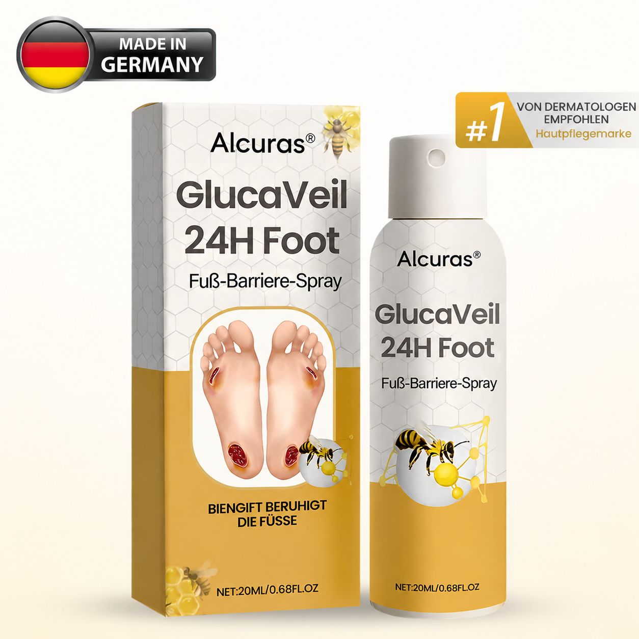 Alcuras® GlucaVeil 24H Fuß-Barriere-Spray