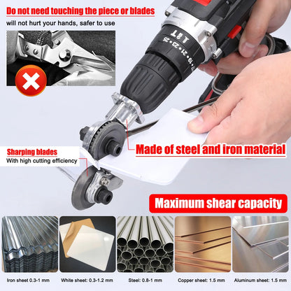 🔩 Metal Shear Drill Attachment