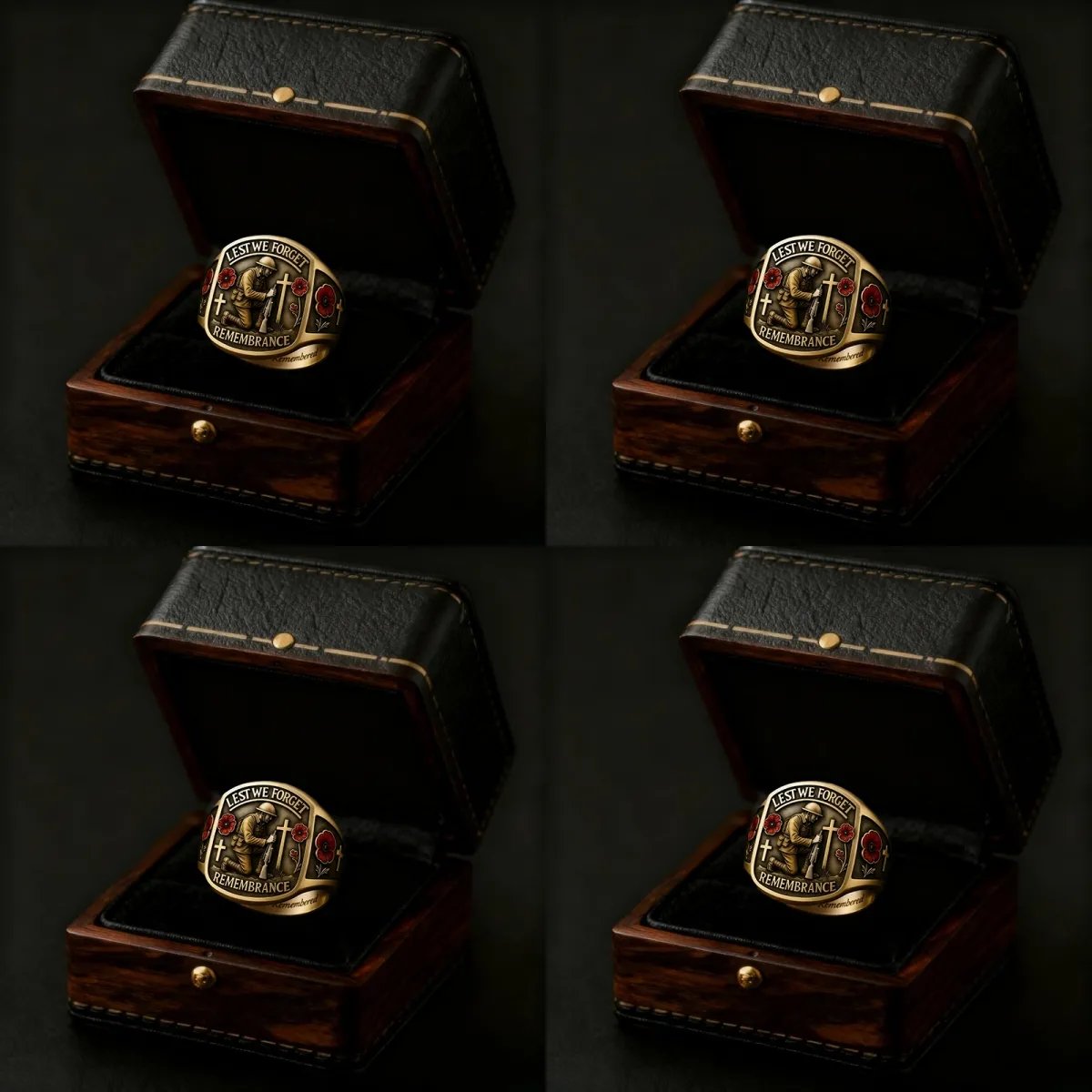 🔥Last Day 60% OFF🌹 2026 Remembrance Soldier Ring💍Lest We Forget — Honoring the Fallen