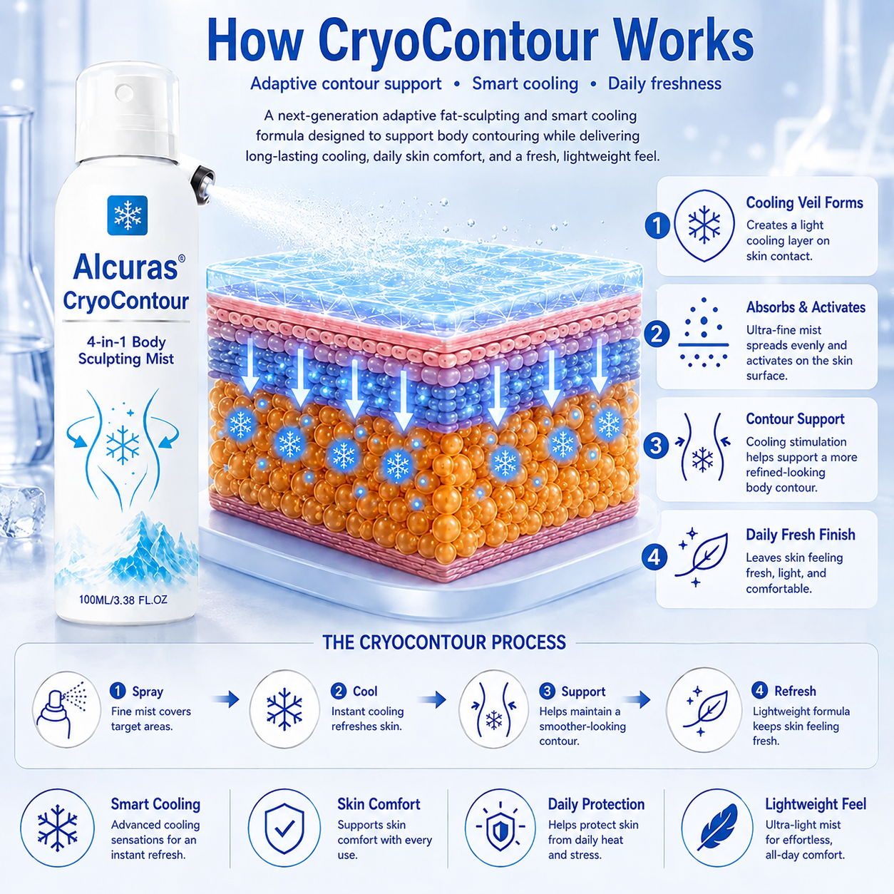 Alcuras® CryoContour 4-in-1 Body Sculpting Mist ( Imported )