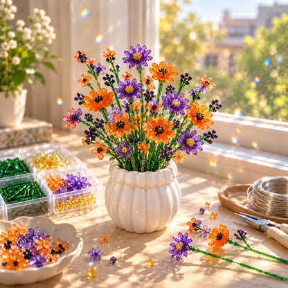 🌷Beaded Wildflower Bouquet Kit DIY