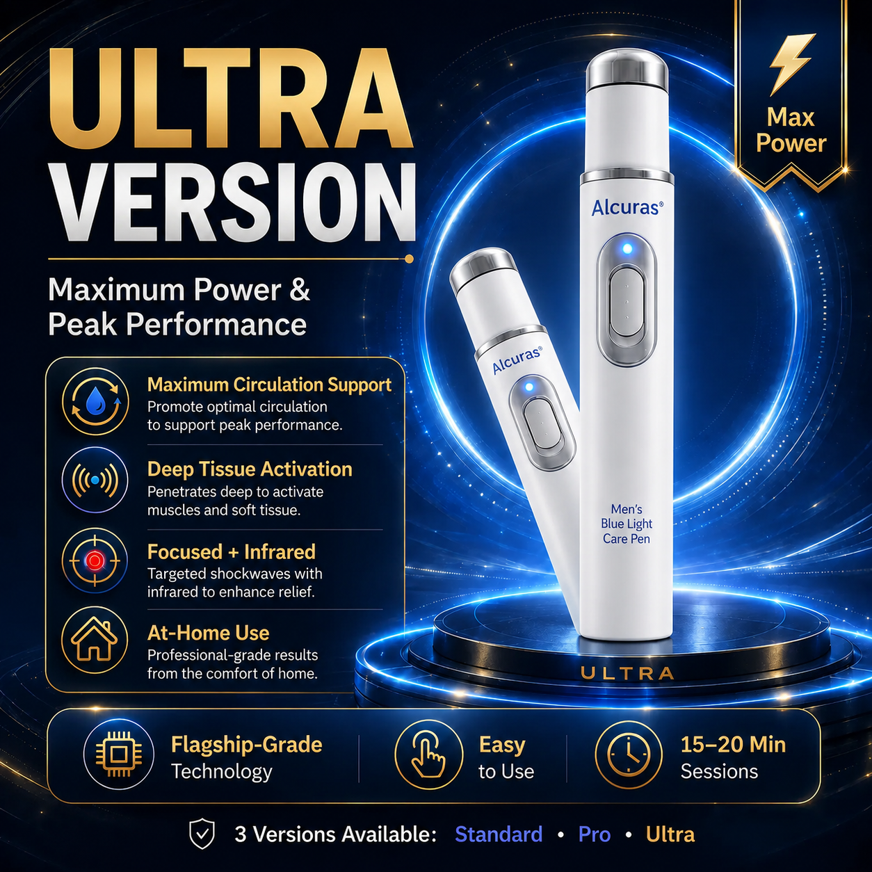 💪Advanced Acoustic Shockwave Therapy restores penile tissue health to enhance rise rigidity, stamina, and male performance confidence, relieving muscle pain, joint stiffness, tendon discomfort📈