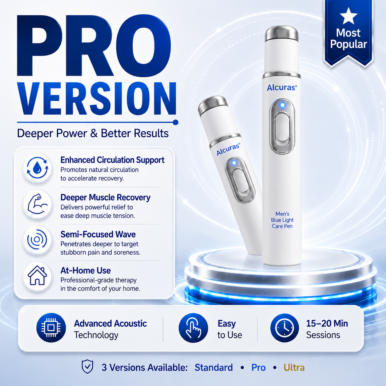 💪Advanced Acoustic Shockwave Therapy restores penile tissue health to enhance rise rigidity, stamina, and male performance confidence, relieving muscle pain, joint stiffness, tendon discomfort📈