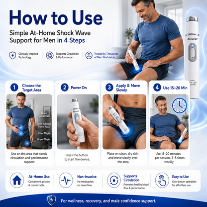 💪Advanced Acoustic Shockwave Therapy restores penile tissue health to enhance rise rigidity, stamina, and male performance confidence, relieving muscle pain, joint stiffness, tendon discomfort📈