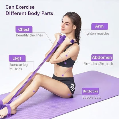 💥 2026 Latest 8-Tube Pedal Resistance Device 💪 Portable Home Workout Fitness Equipment
