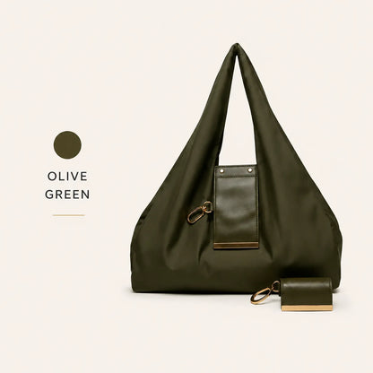 NumerostyTM Varelli Charm Transformable Bag – Stylish Vegan Leather Tote & Keychain Charm