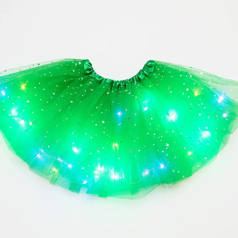 Final Clearance!🌟 Princess Glow LED Skirt | Soft, Safe & Stretchy for All-Day Play– Last Chance at This Price!