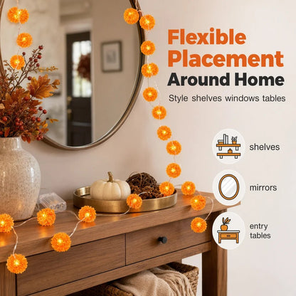 ✨LAST DAY SPECIAL 50% OFF! 🎃Artificial Marigold Flower LED String Lights