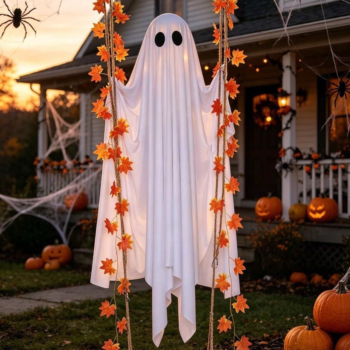 🎃Halloween Early Sale👻 LED Light-Up Swinging Ghost Halloween Decoration
