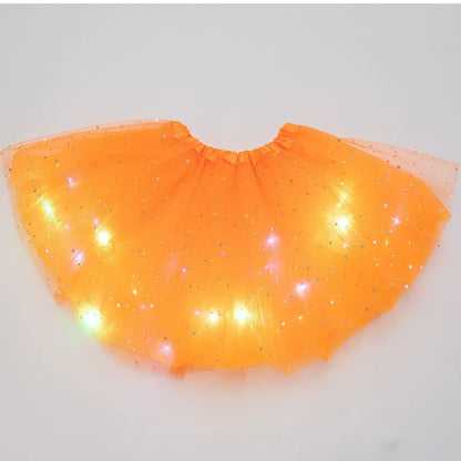 Final Clearance!🌟 Princess Glow LED Skirt | Soft, Safe & Stretchy for All-Day Play– Last Chance at This Price!