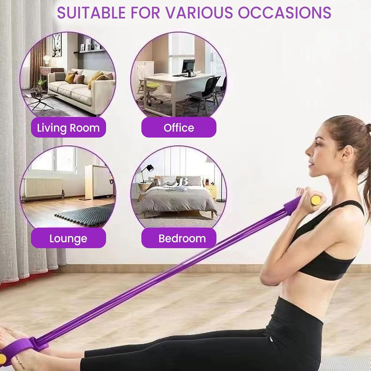 💥 2026 Latest 8-Tube Pedal Resistance Device 💪 Portable Home Workout Fitness Equipment