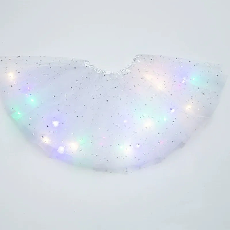 Final Clearance!🌟 Princess Glow LED Skirt | Soft, Safe & Stretchy for All-Day Play– Last Chance at This Price!
